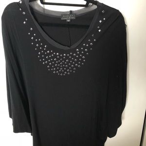 Flowing party blouse.